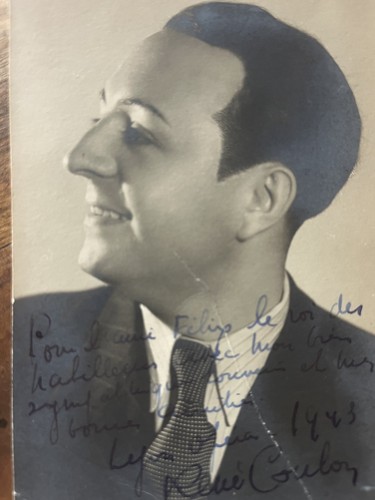 Signed photo baryton rené - photo,