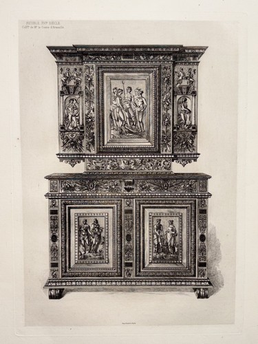 Meuble xvie armaille gravure - meuble,