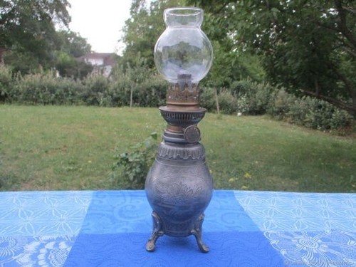 Antique tin brass kerosene - antique,