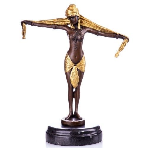Sculpture art déco danseuse - art,