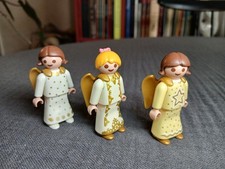 Crèche de Noël PLAYMOBIL - Vintage 1998 - Trois anges de la crèche, ailes dorées