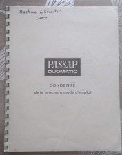 PASSAP DUOMATIC CONDENSE DE A BROCHURE MODE D'EMPLOI LIVRE GUIDE