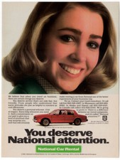 1981 BUICK Skylark Vintage Original Print AD | National car rental Red USA