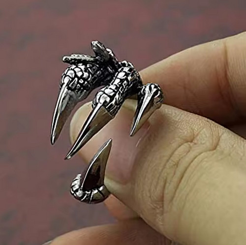 Bague griffe dragon - griffe, aigle