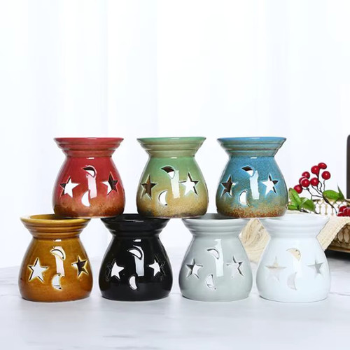 Bougeoir porcelaine huile - bougeoir,