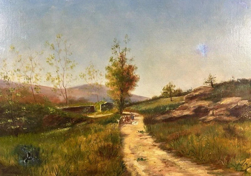 Ancienne huile sur - , toile