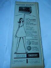 Advertising 1960 Trophy Dring Dring Electric Alarm Clock Old Print