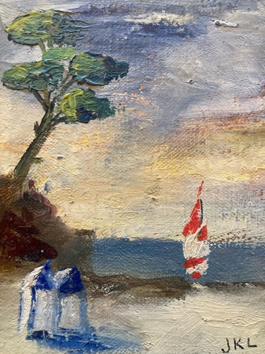 Peinture paysage marine huile - peinture,
