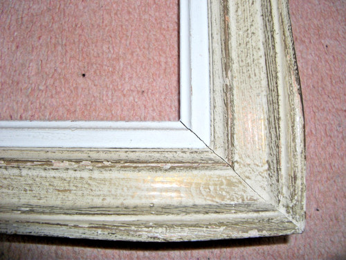 Cadre ancien bois beige - cadre,