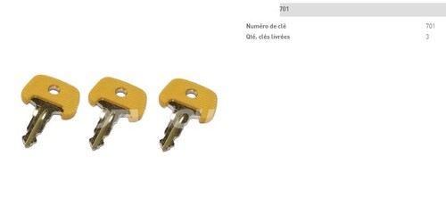 Jeu cle jungheinrich 701 - de,