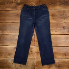 Vintage Levis 544 Jeans 33 x 32 90s Dark Wash Straight Blue Orange Tab Denim