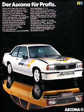 Opel Ascona 400 Original Advertising from 1980, Ascona B