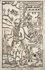 JUIF ERRANT Imagerie Populaire GRAVURE BOIS Pelay Rouen XIX°