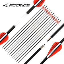 12pcs ID 4.2mm Pure Carbon Complete Arrow Spine 250—1800 Recurve Bow Archery