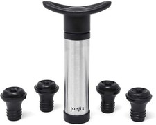 Pompe à Vide à Vin en Acier Inoxydable Avec 4 x Bouchon de Bouteille Hermétique