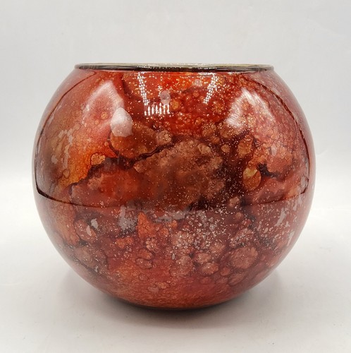Vase boule verre laqué - vase, aux