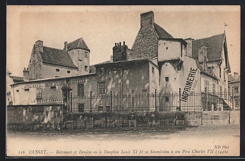 Cpa cusset batiment donjon - et,