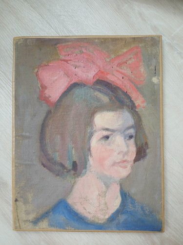 Tableau jeune fille ruban - tableau,