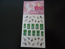 STICKERS ONGLES VERT- lot de