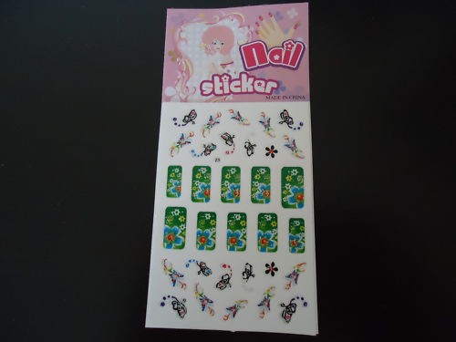 Stickers ongles vert lot - stickers, de