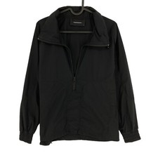 Veste Anorak Noir À Zip Demi