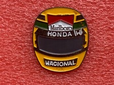 T01 Pins CASQUE de F1 de AYRTON SENNA Helmet Brazil Nacional Vintage lapel pin