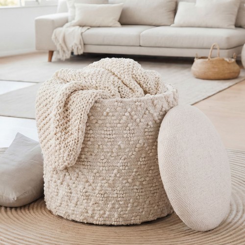 Tabouret pouf rangement - pouf, de