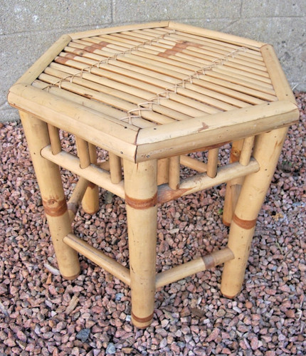 Table basse tabouret bambou - table,