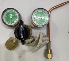 Prest-O-Lite ESAB Oxygen/Acetelyne Gauges With Brazing And 4 Tips See Pictures