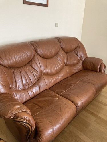 Canapé vintage cuir 3 - canapé, en