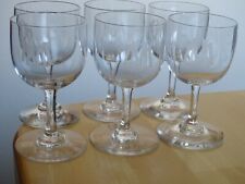 BACCARAT 6 ANCIENS VERRES A APERITIF CRISTAL MODELE BALLON MONOGRAMME 9,5 cm
