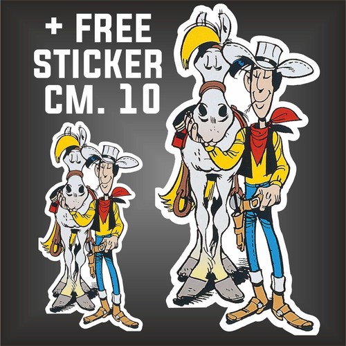 Autocollant lucky luke - autocollant,