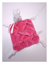 Doudou Plat Carré Lapin Gris