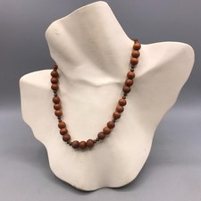 Collier En Perles De Bois Années 70 Boho