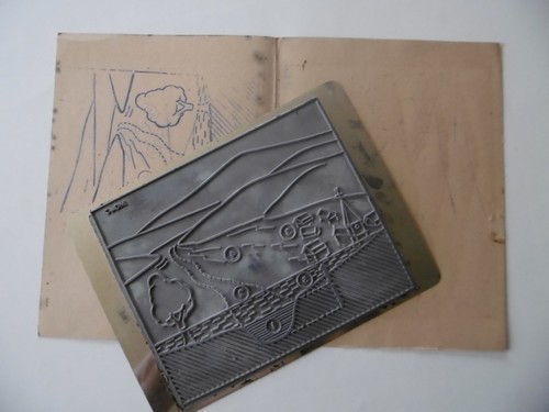 Ancien tampon encreur scolaire - tampon,