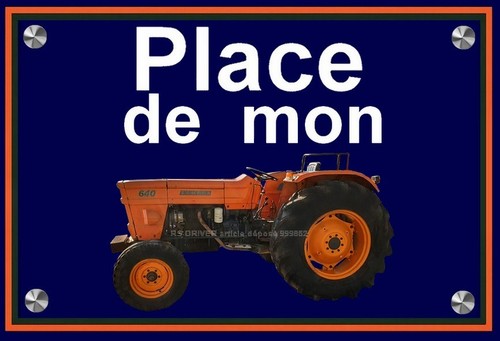 Plaque place mon tracteur - place,