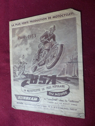 Catalogue tarif moto bsa - catalogue,