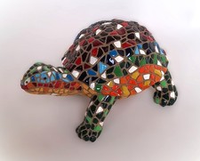 Figurine statuette statue Tortue terrestre mosaïque - animal animaux mer marin