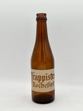 Vintage Rochefort Trappist Belgium Beer Bottle Painted Label RARE Empty