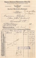 1921 PRECISION MECHANICAL TOOLING WHOLESALE DUTRUT BERNIER & DESRUES A PARI