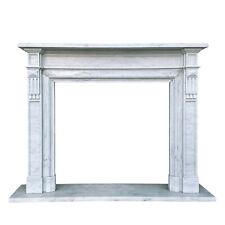 Cadre Cheminée Marbre Blanc Carrara Style Empire Mantel Cheminée Art L150cm
