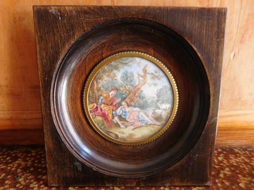 Miniature peinte scène - peinte, "scène
