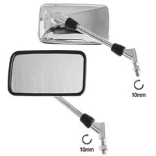 Pair Miroir Retroviseurs approuvé Rearview Moto Scooter Chrome A-Pro Gros M10