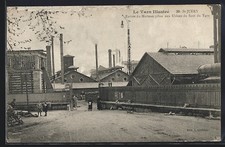 Old postcard St-Juéry, entrance of the hammer-pilon to the factories of the Saut du Tarn 