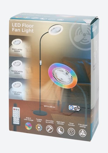 Ventilateur sur pied lumineux