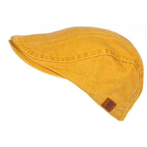 Beret casquette jaune coton - jaune, en