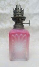 KEROSENE LAMP OPALESCENT GLASS KEROSENE LAMP OPALINE PINK COLOR