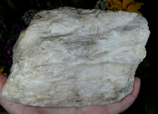 XXL Bloc brut Baryte blanc 15x11cm 4KG ! France barytine minéral déco tailleur