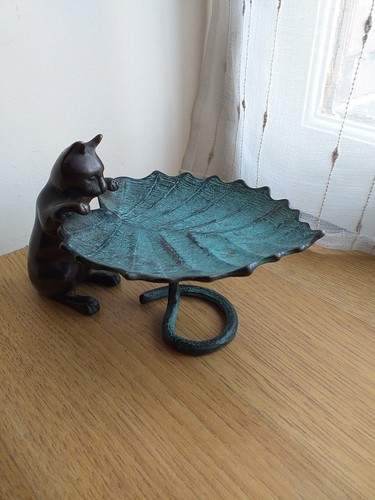 Vide poche chat bronze - poche,