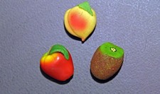 Magnets résine fruits